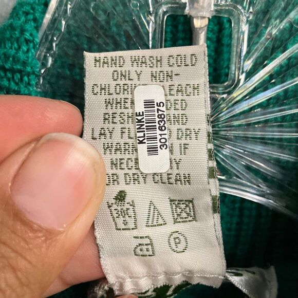 Orvis green turtle neck 100% wool sweater small 731 - Picture 7 of 7